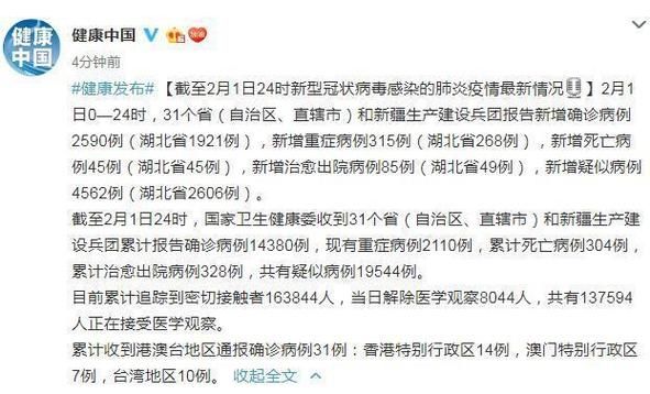 31个省份新增重症24例/31个省市新增病例情况